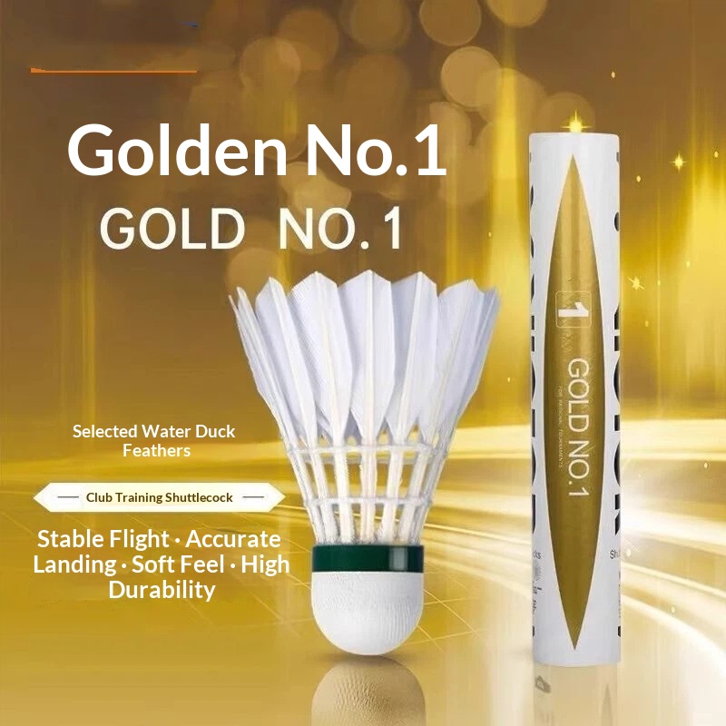 Victor Shuttlecock Feather - クラブ練習用バドミントンシャトルコック VICTOR Volant ゴールデン 1/3 耐久性と安定性に優れたダックフェザー