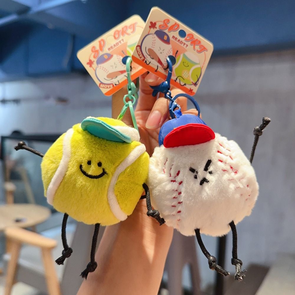 ユニークなぬいぐるみスポーツシリーズキーチェーン、野球、テニ - Badminton Anime のレビューと価格
