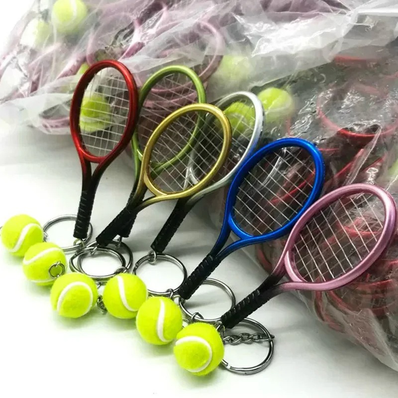 1/30個入り 面白いミニチュアテニスラケットキーホルダー  - Badminton Anime のレビューと価格