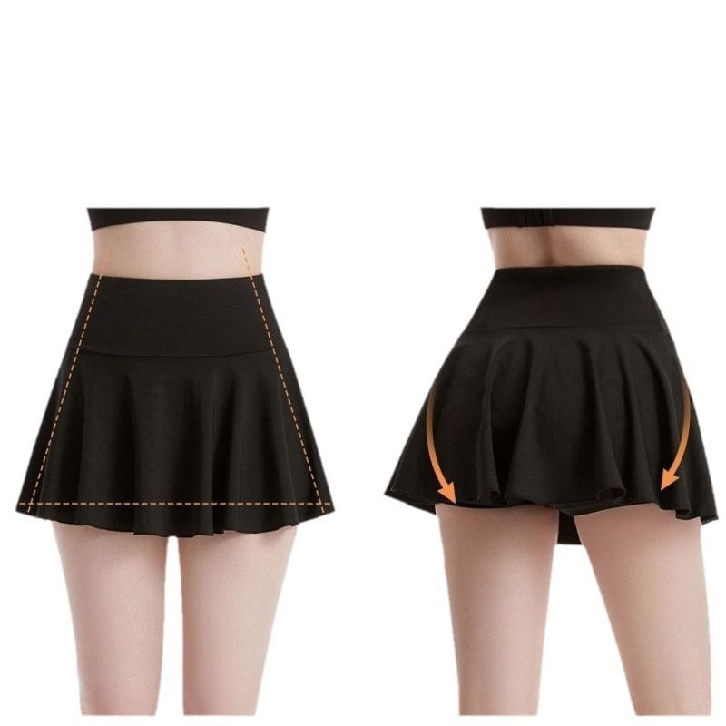 見えないクロッチパンツ、夏用フェイクツーピーススポーツスカー - Badminton Date のレビューと価格