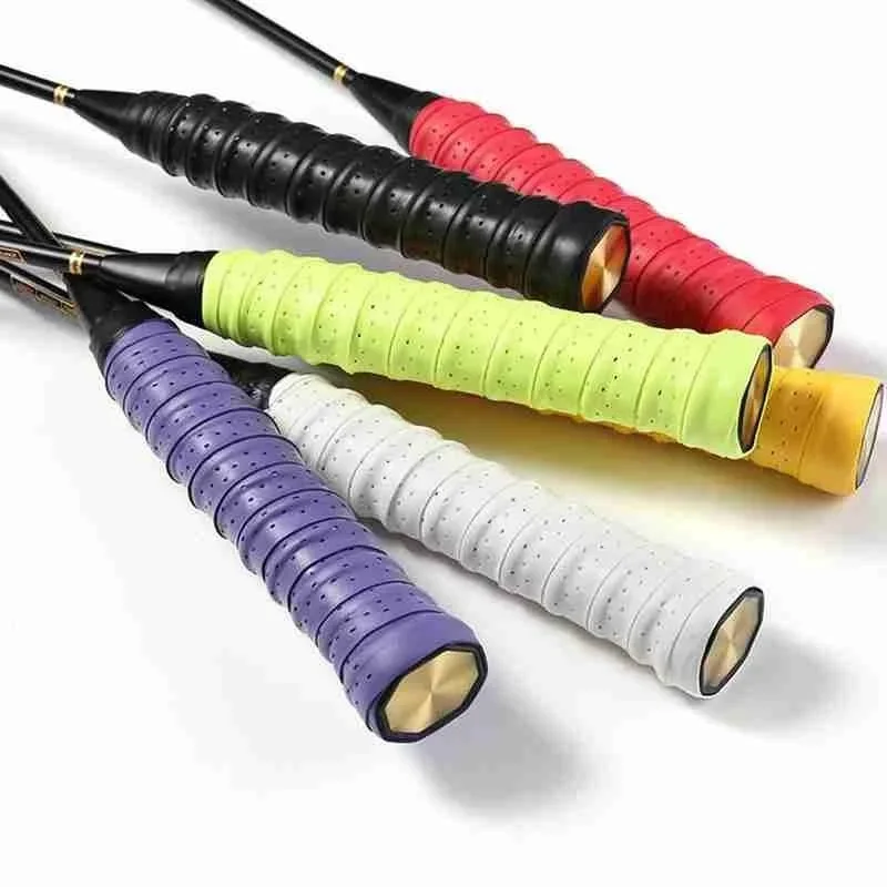 ラケットグリップ テニスハンドル レザーラップ プレミアム穴 - Badminton Vs Tennis のレビューと価格